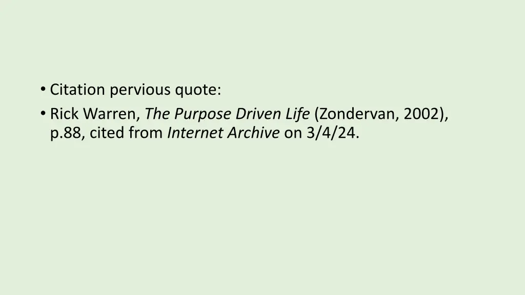 citation pervious quote rick warren the purpose