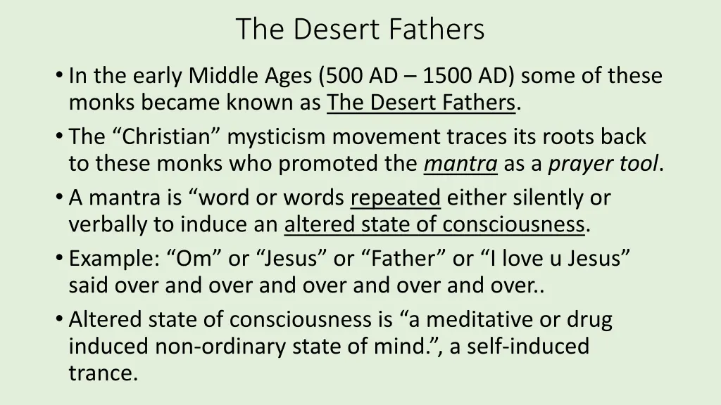 the desert fathers