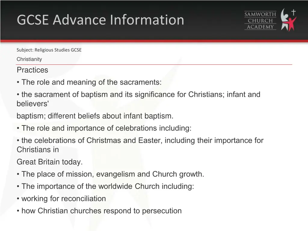 gcse advance information 2