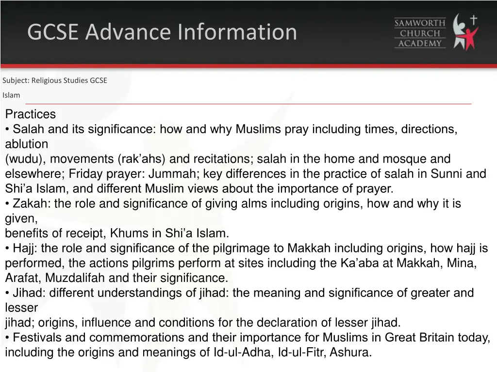 gcse advance information 6