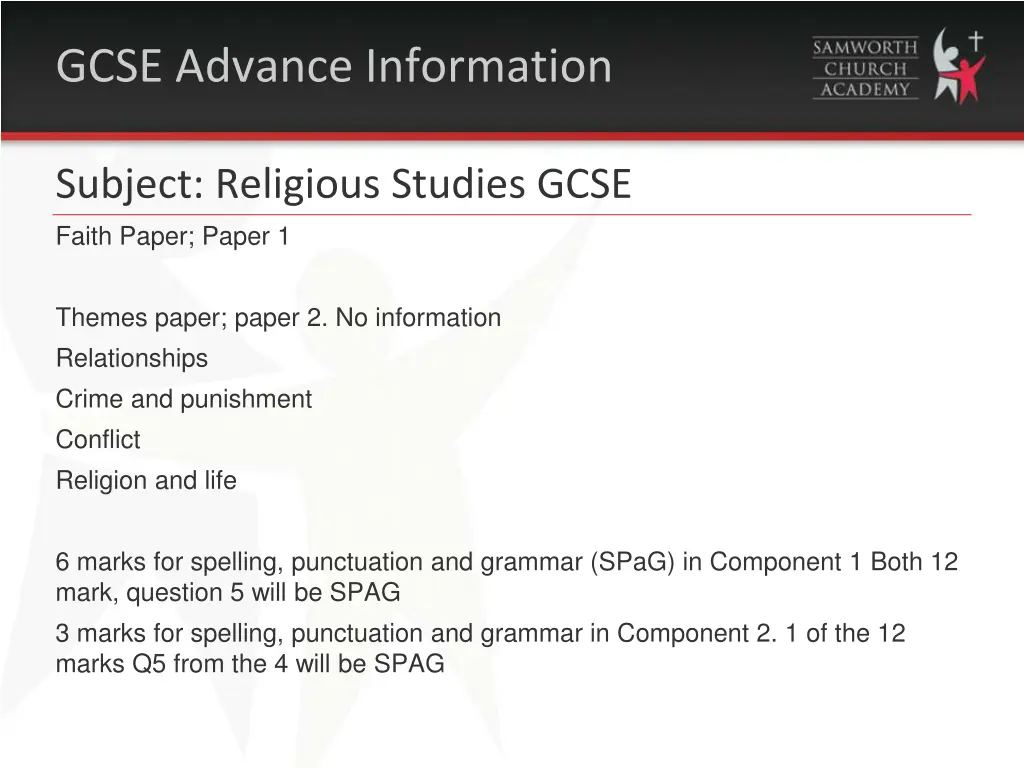 gcse advance information