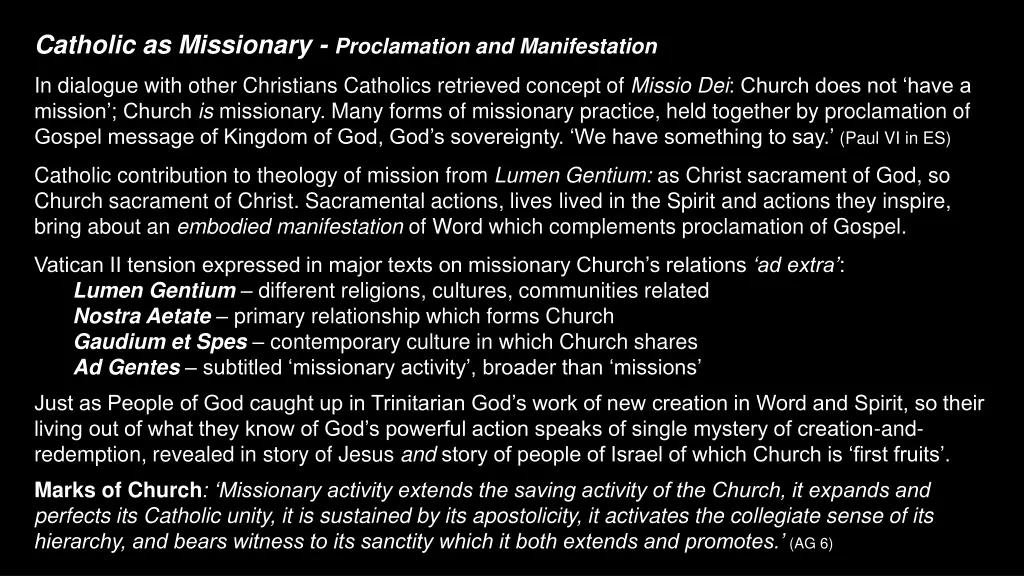 catholic as missionary proclamation