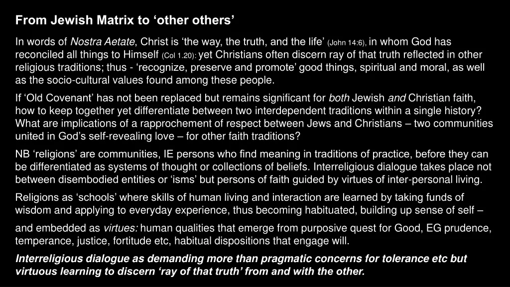 from jewish matrix to other others