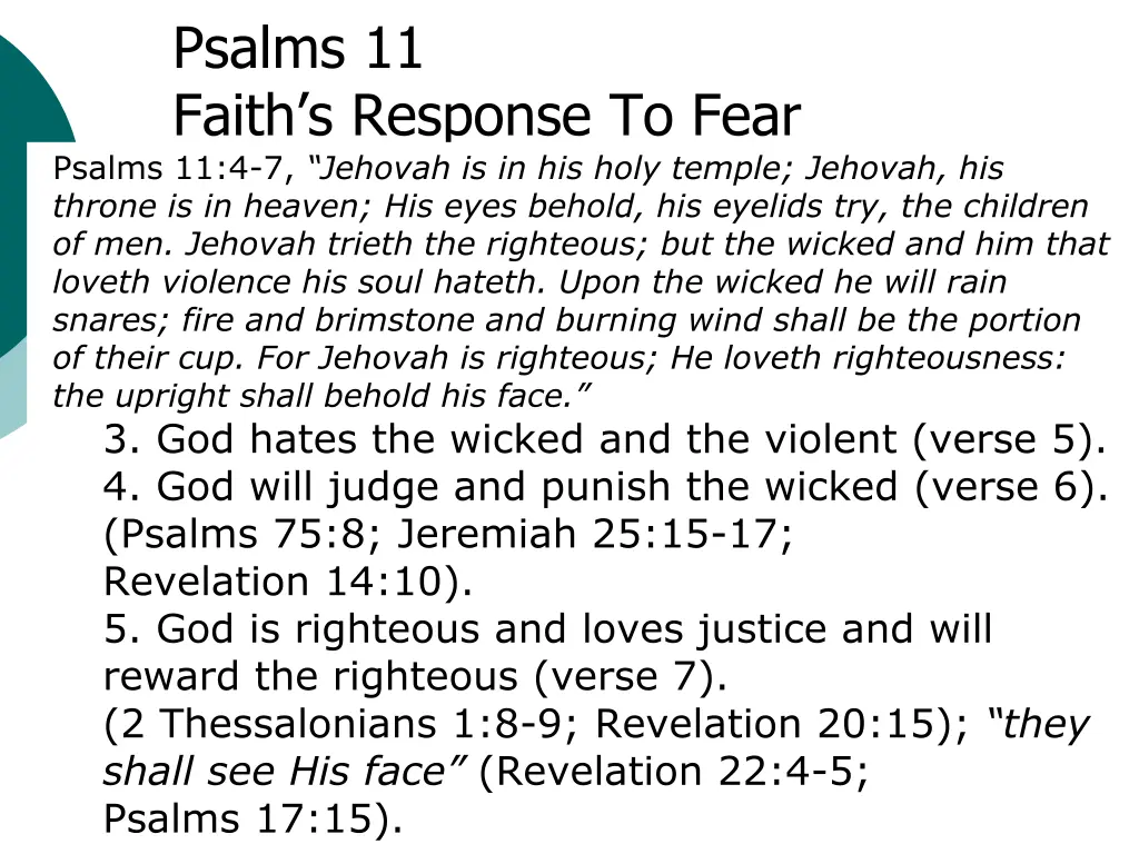 psalms 11 faith s response to fear psalms 1