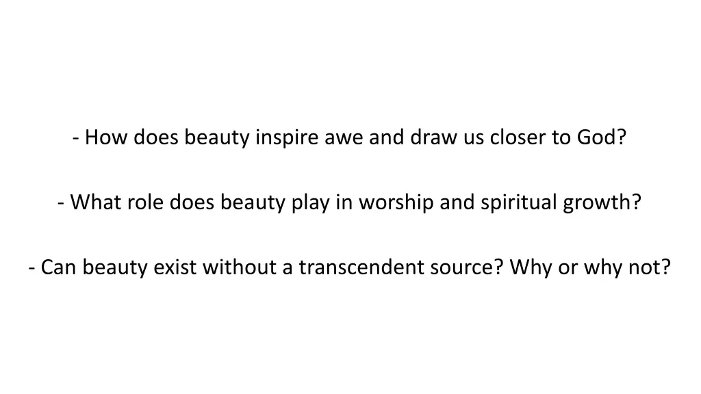 how does beauty inspire awe and draw us closer
