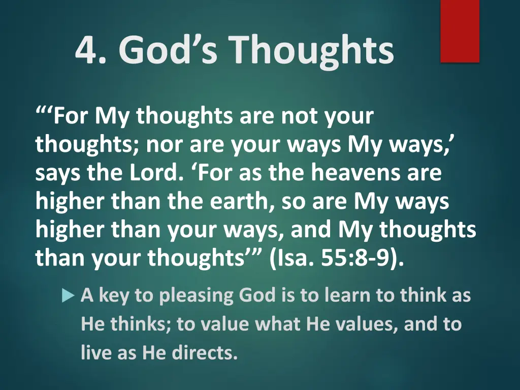 4 god s thoughts