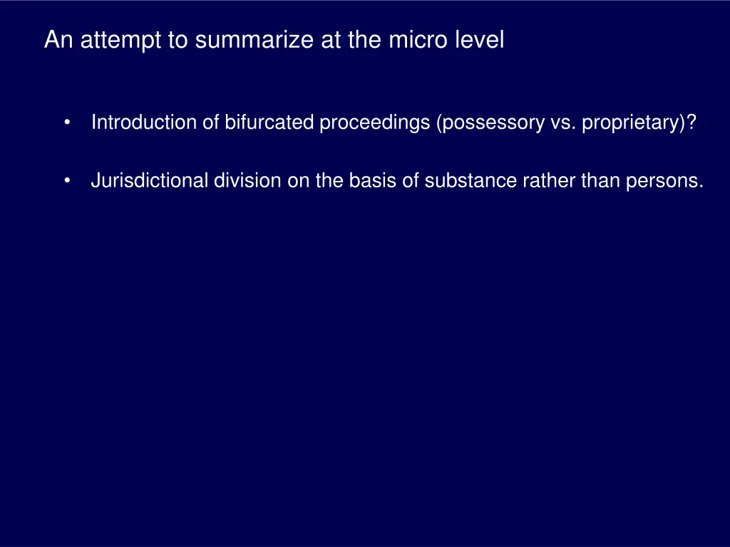 an attempt to summarize at the micro level