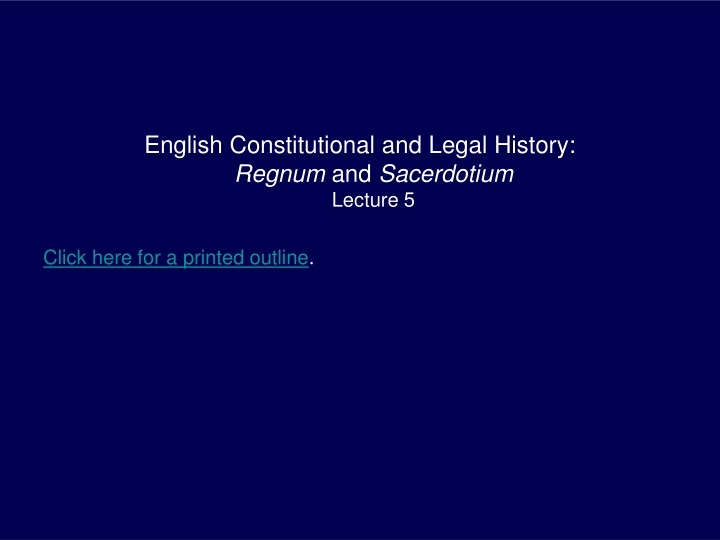 english constitutional and legal history regnum