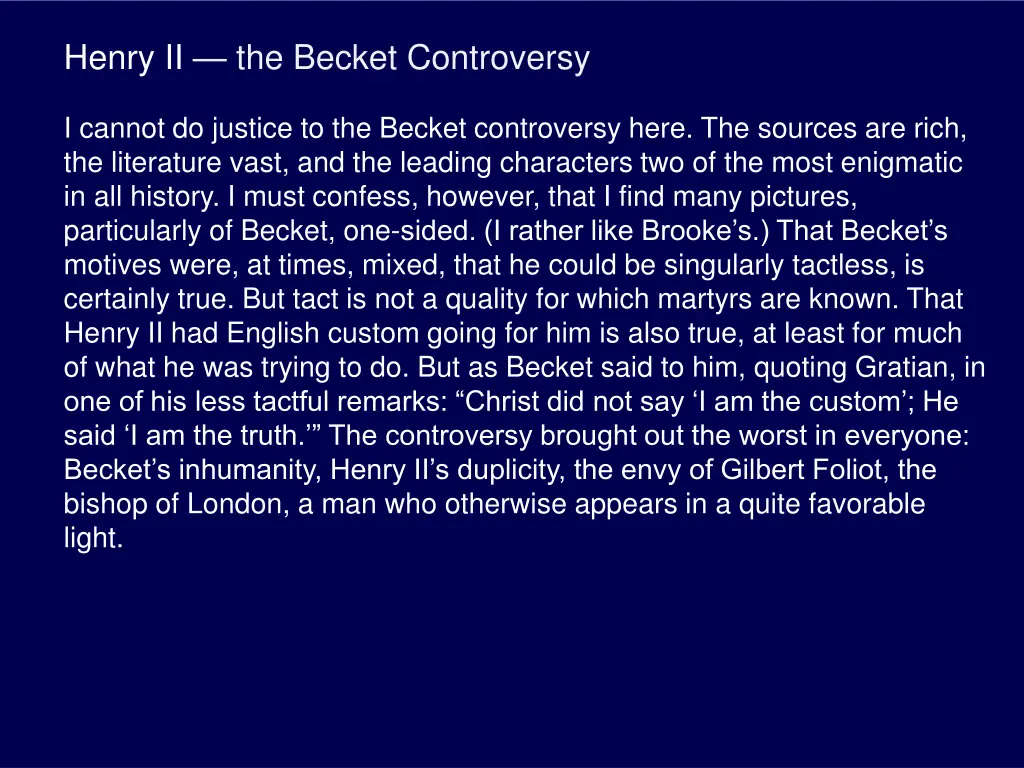 henry ii the becket controversy