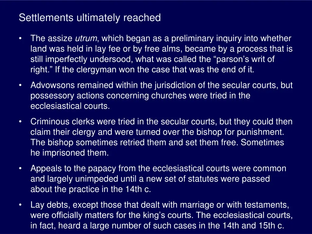 settlements ultimately reached