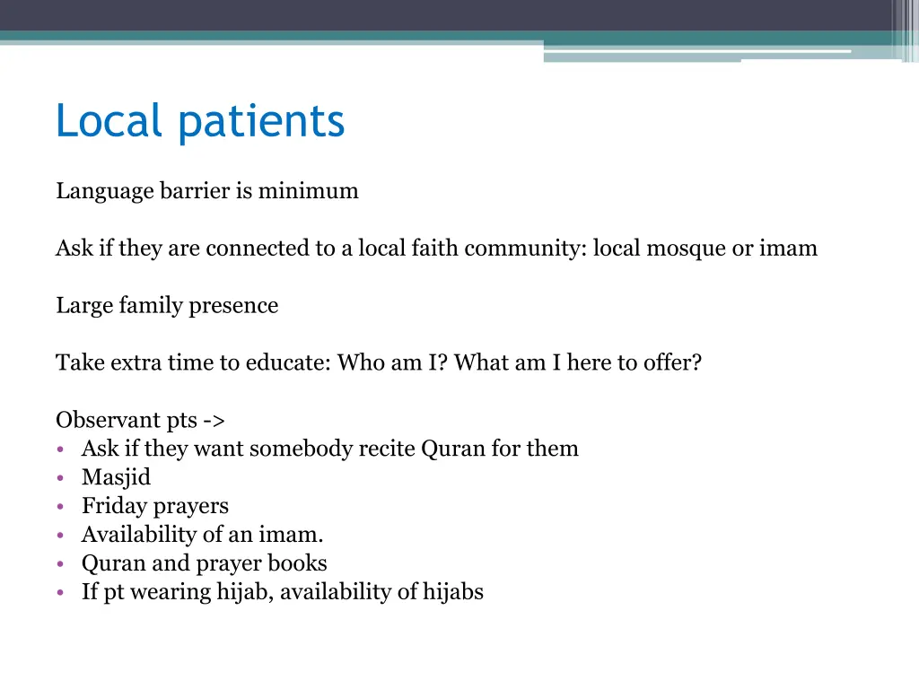 local patients