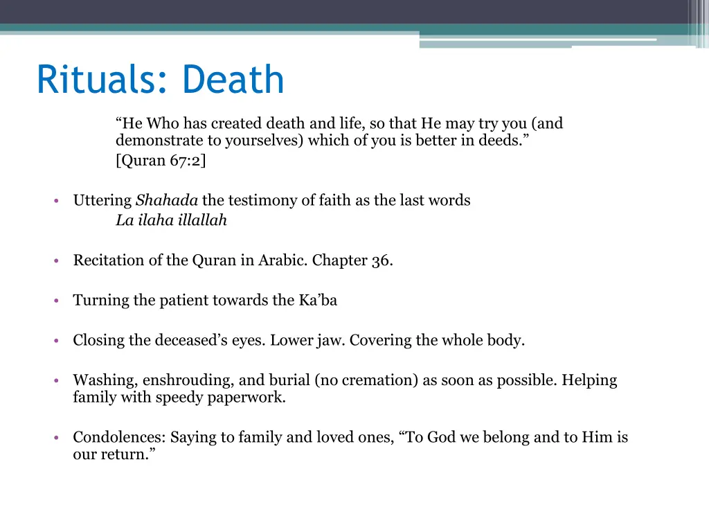 rituals death