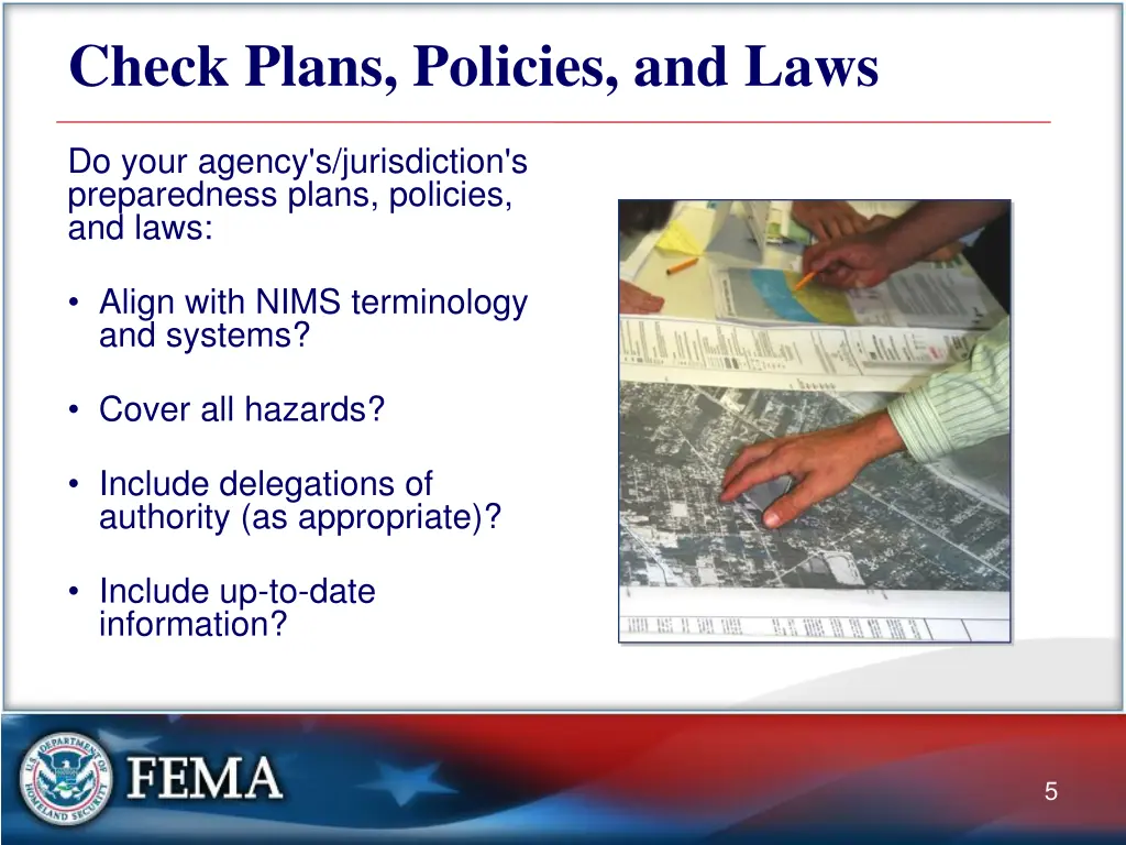 check plans policies and laws