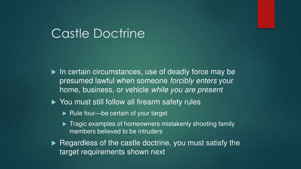 castle doctrine