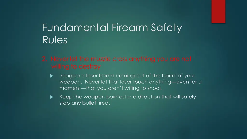 fundamental firearm safety rules 2