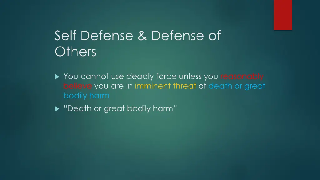 self defense defense of others 1