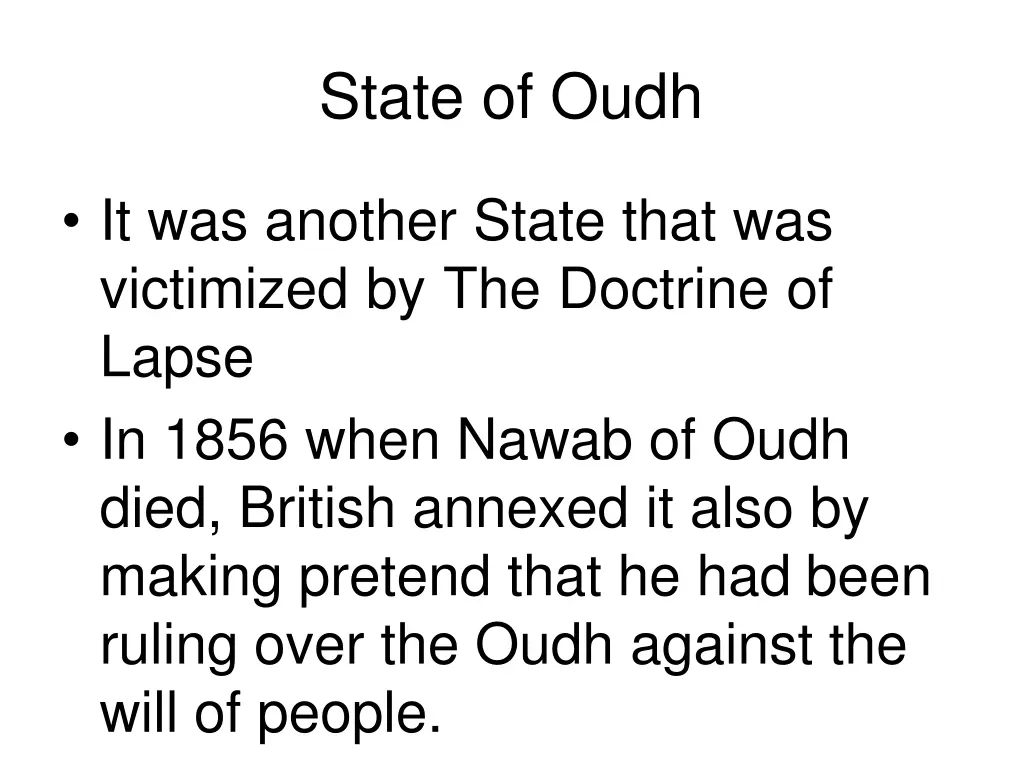 state of oudh