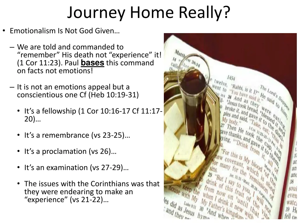 journey home really emotionalism is not god given
