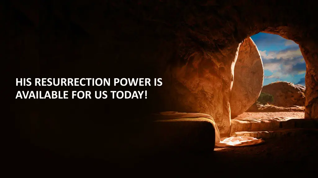 his resurrection power is available for us today