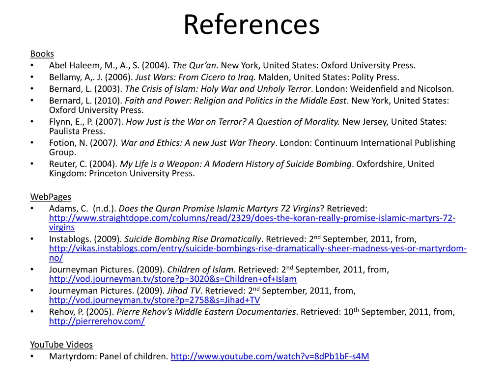 references