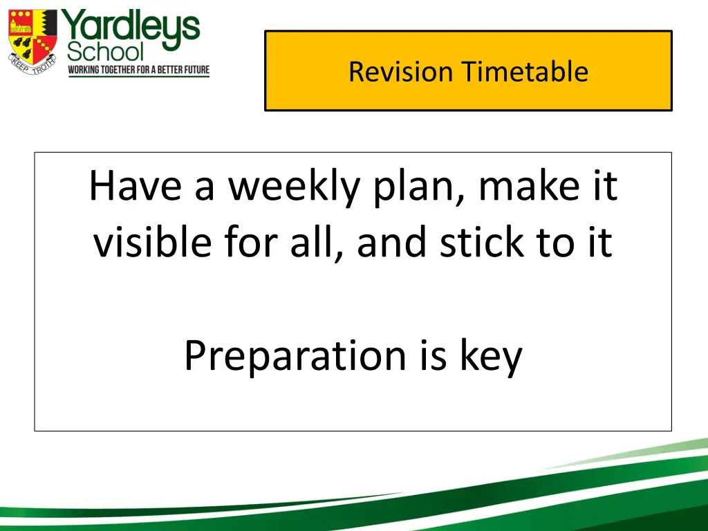 revision timetable