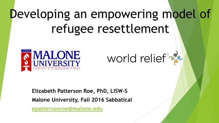 developing an empowering model of refugee
