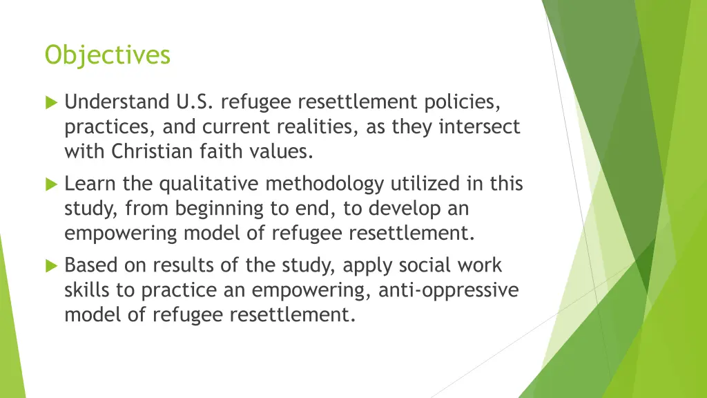 objectives