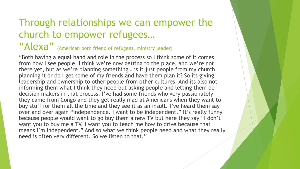 through relationships we can empower the church