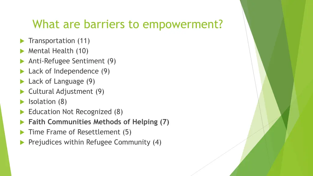 what are barriers to empowerment