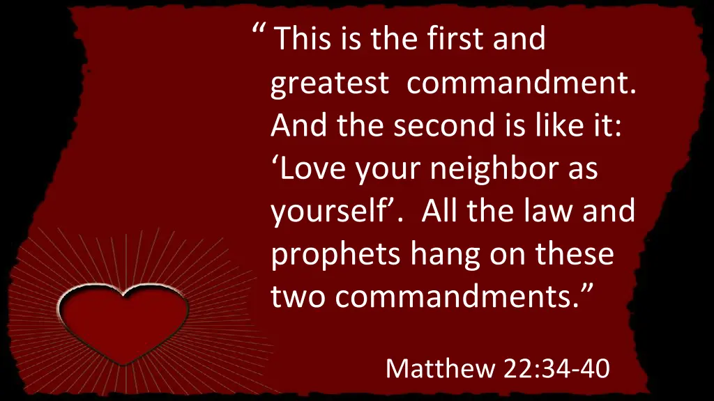 this is the first and greatest commandment