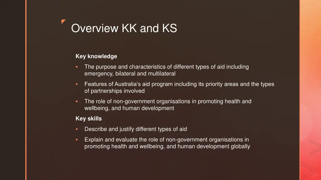 overview kk and ks