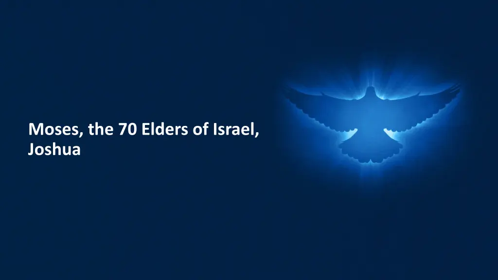 moses the 70 elders of israel joshua