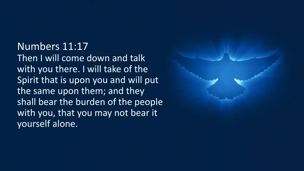 numbers 11 17 then i will come down and talk with