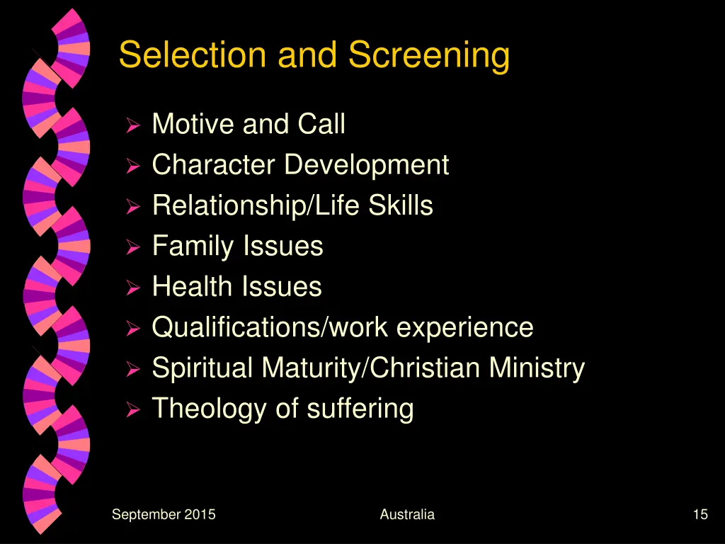 selection and screening 1