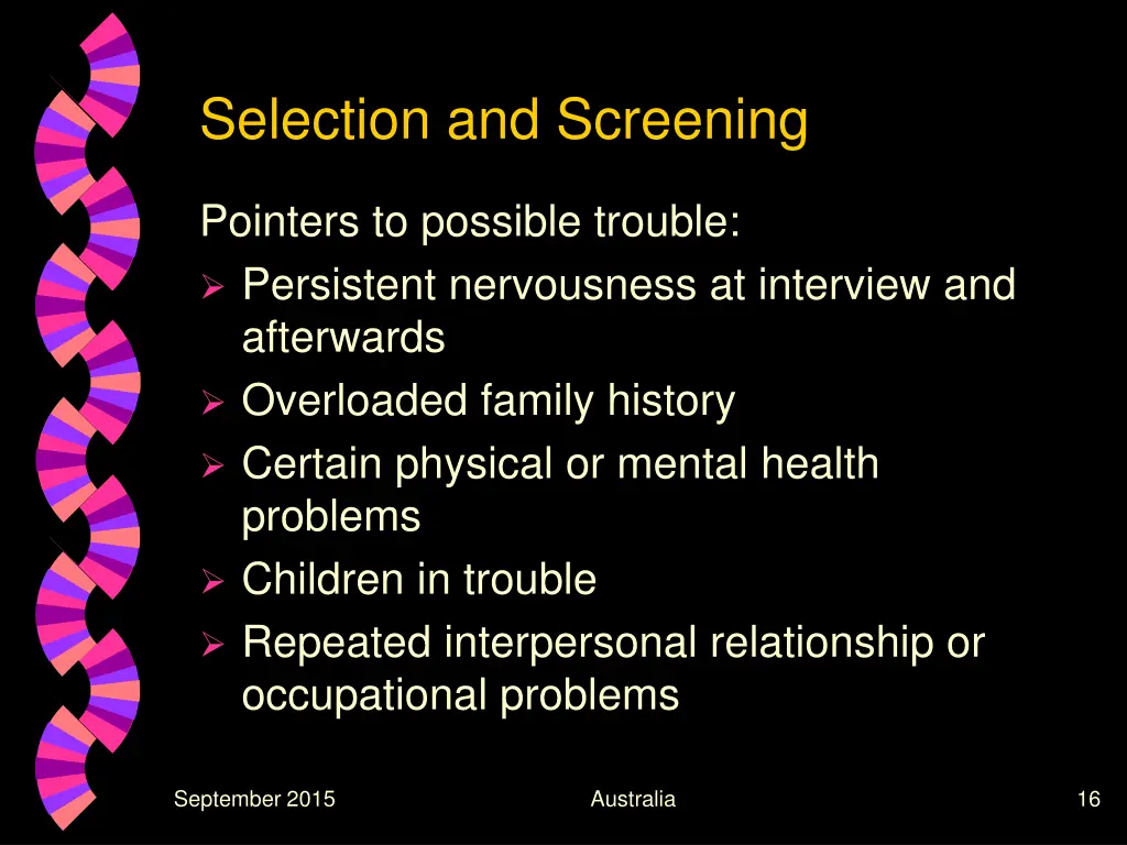selection and screening 2