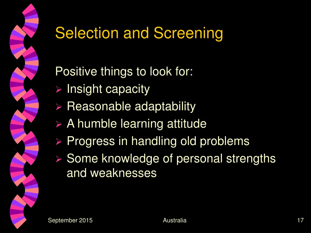 selection and screening 3