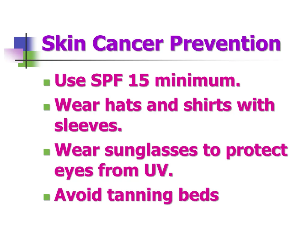 skin cancer prevention
