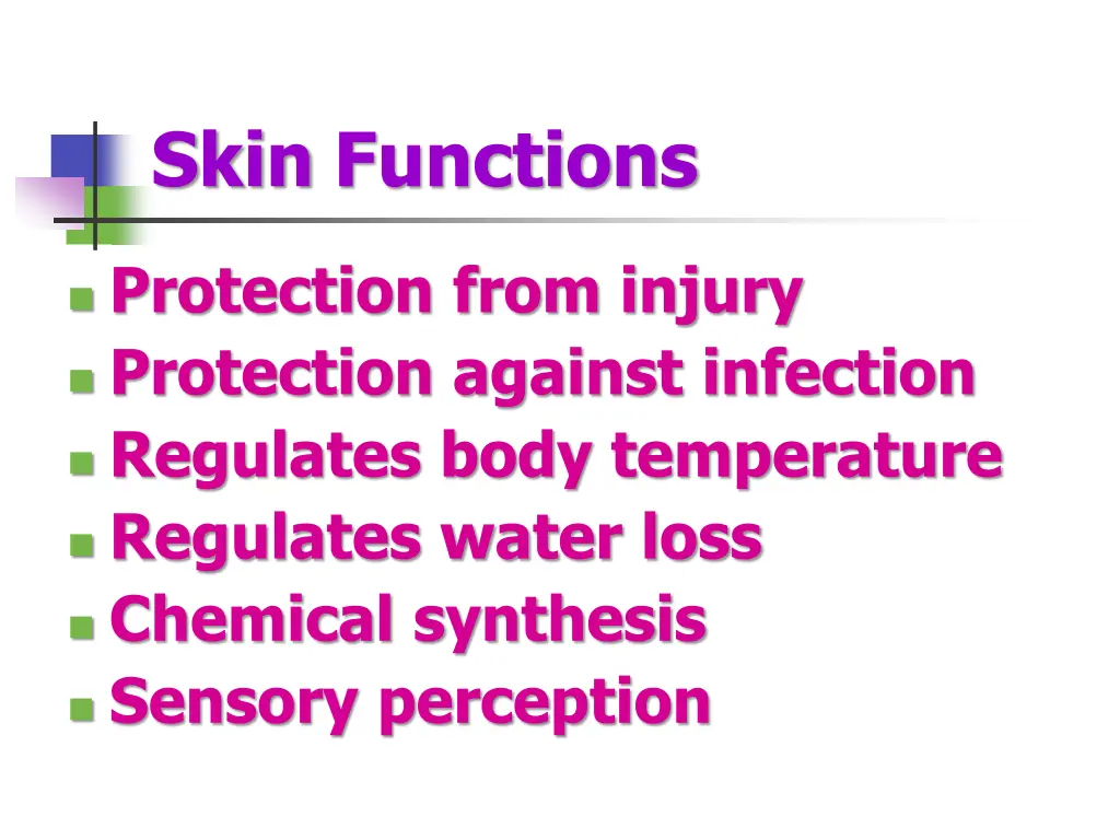 skin functions