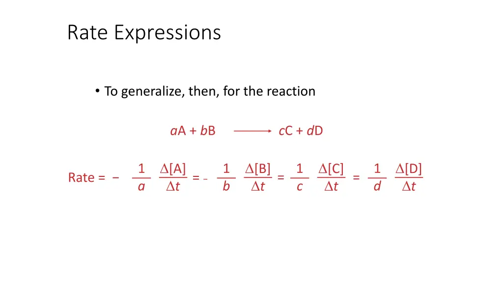 rate expressions