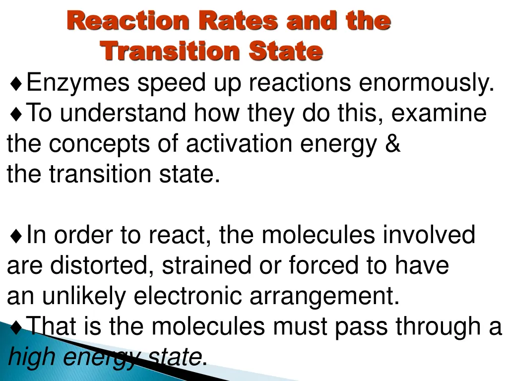 reaction rates and the reaction rates