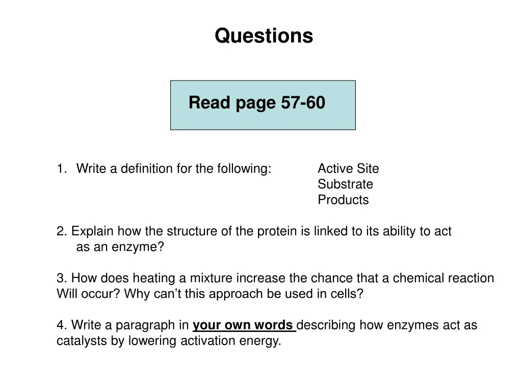 questions