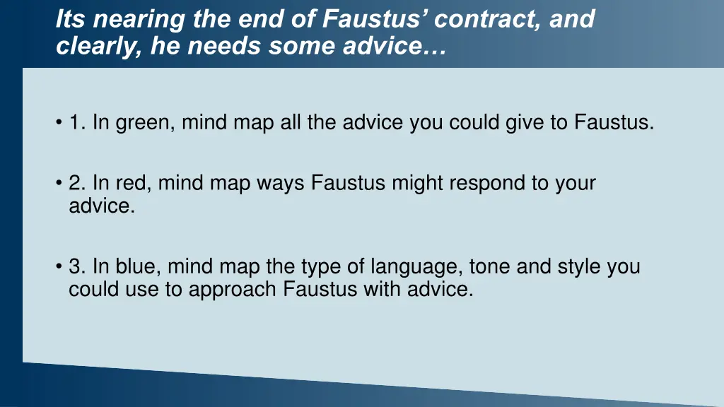 its nearing the end of faustus contract