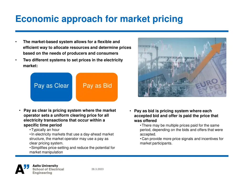 economic approach for market pricing