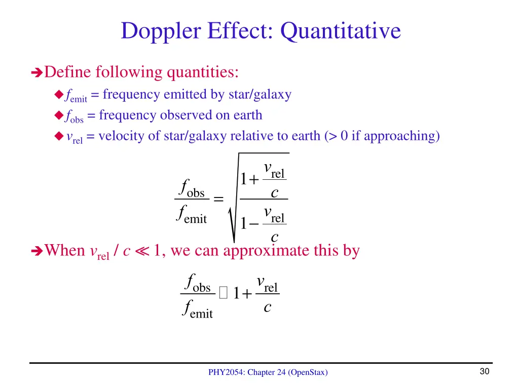 doppler effect quantitative