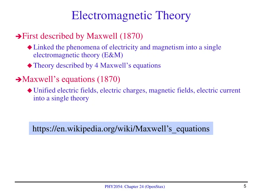 electromagnetic theory