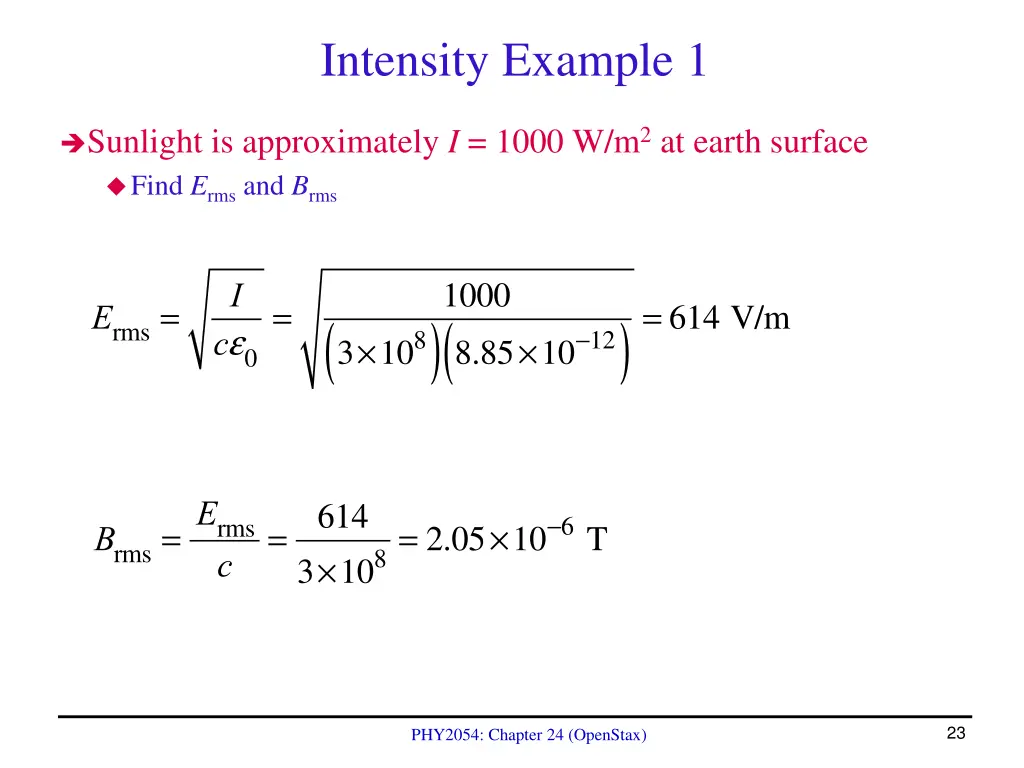 intensity example 1