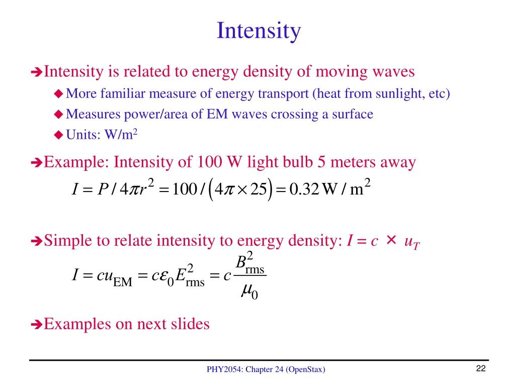intensity