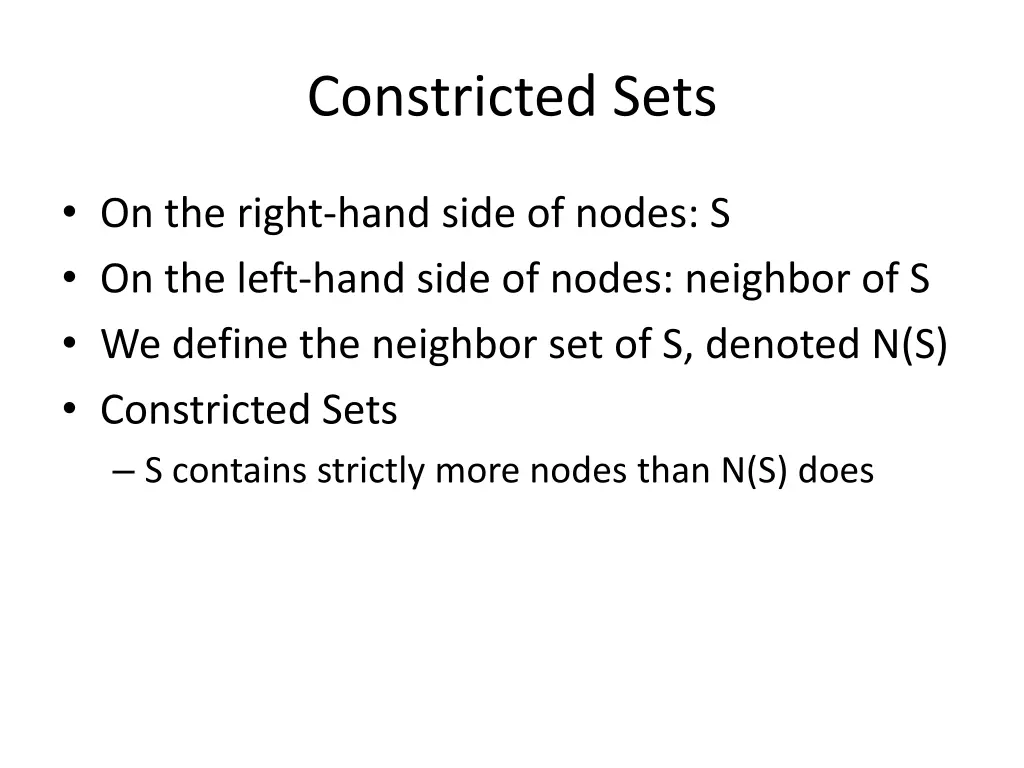 constricted sets
