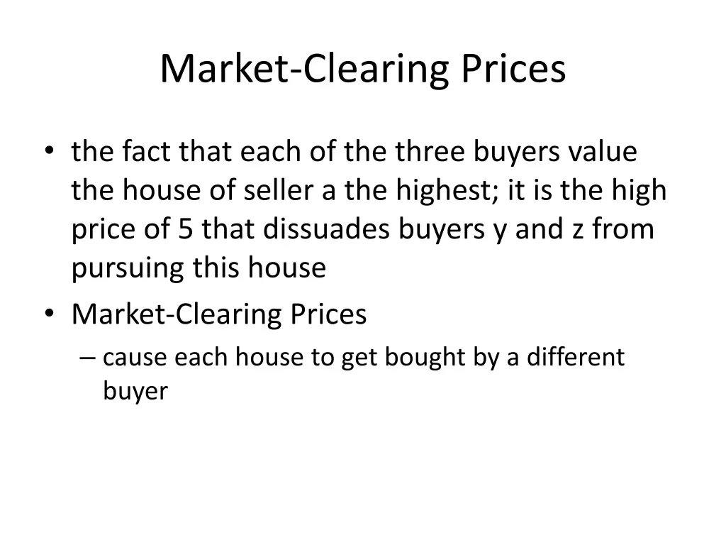 market clearing prices