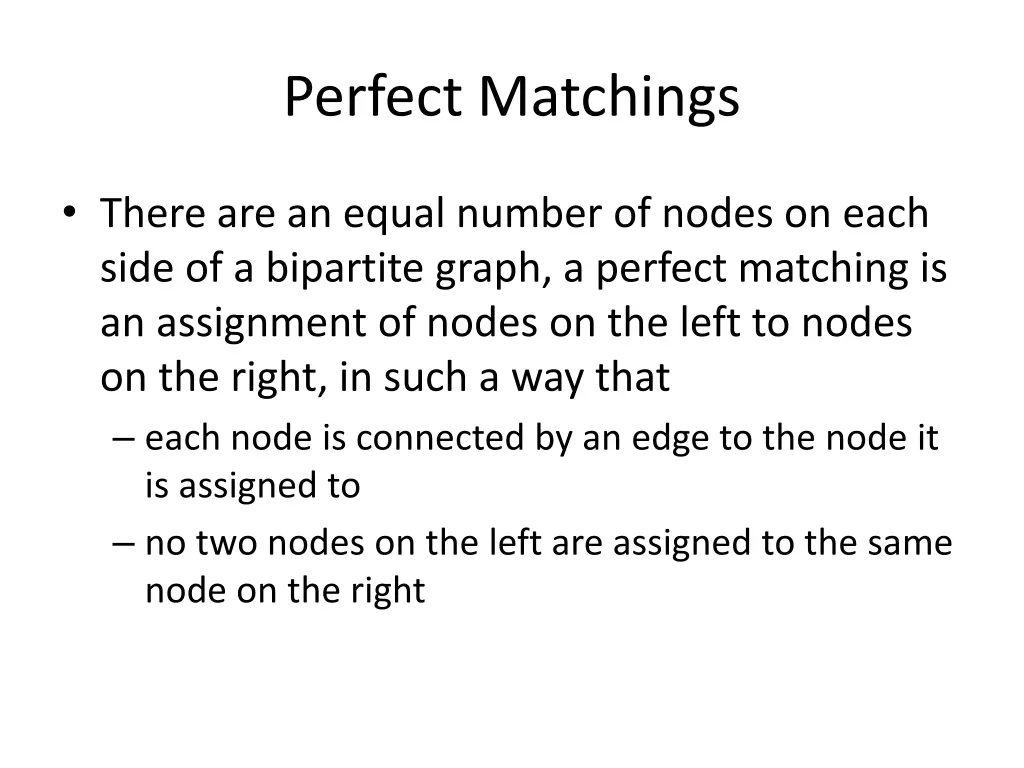 perfect matchings